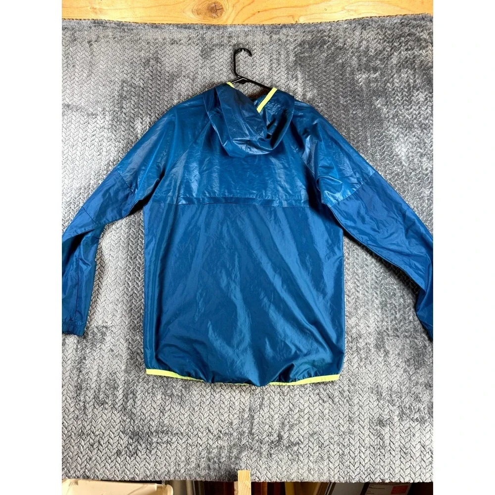Adidas Sport 2 Street Windbreaker Jacket Mens Large‎ 3 Stripe Hooded Full Zip